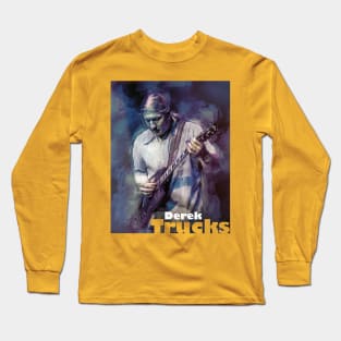 Derek Trucks Blues Guitar Player Long Sleeve T-Shirt